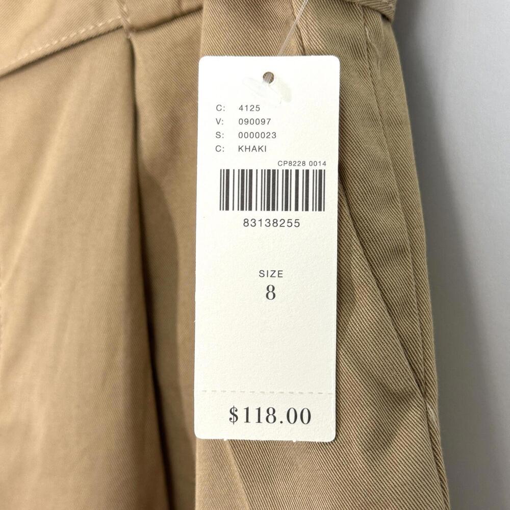 Maeve by Anthropologie Women’s Size 4 Small Brown Khaki Longline O-Ring Shorts - Picture 4 of 10